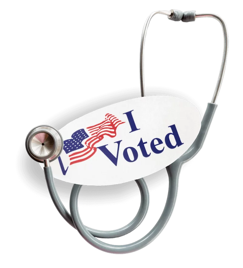 stethescope vote sticker