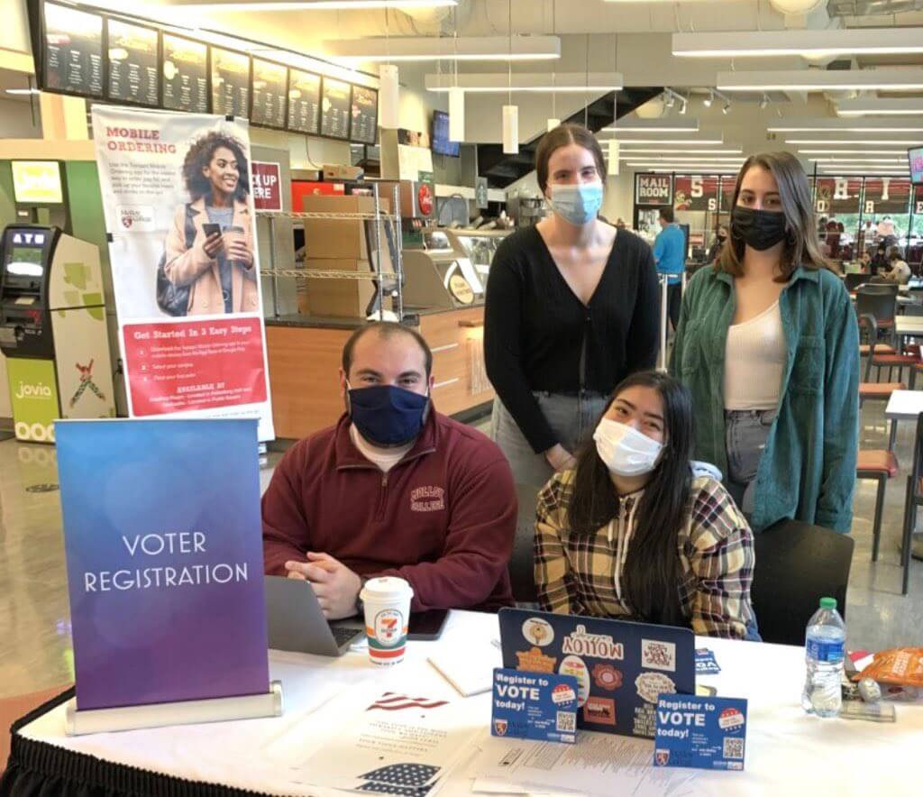 molloy healthy democracy campaign tabling voter registration